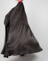 PLEATED BLACK SILK