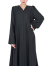 SR-SE23BDA-ESRE042 PLAIN ABAYA WITH UMBRELLA CUTTINGS