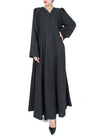 SR-SE23BDA-ESRE042 PLAIN ABAYA WITH UMBRELLA CUTTINGS