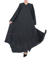 SR-SE23BDA-ESRE042 PLAIN ABAYA WITH UMBRELLA CUTTINGS