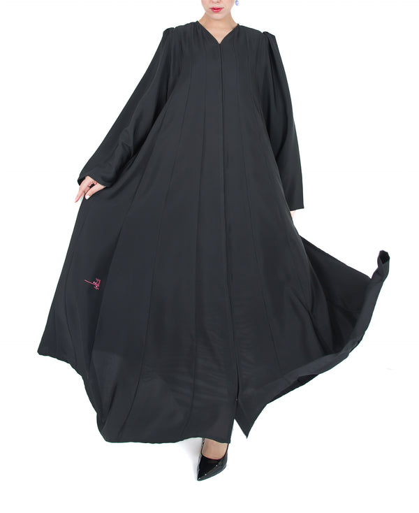 SR-SE23BDA-ESRE042 PLAIN ABAYA WITH UMBRELLA CUTTINGS