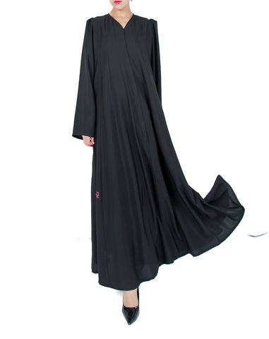 SR-SE23BDA-ESRE042 PLAIN ABAYA WITH UMBRELLA CUTTINGS