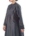SR-DE23BCO-ESRE060 COAT IN SATIN WITH EMBRO