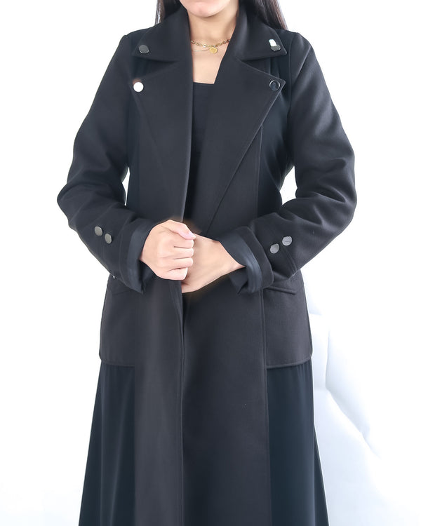 SR-FE24BCO-ESRE035 COLLAR COAT IN SILVER LINGS