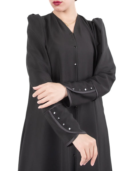 SR-MA24BDA-ESRE066 PLAIN IN BLACK SNAPS