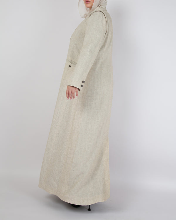 SR-JU25BCO-NCE026 - BEIGE LINEN COAT