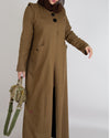 SR-JU25BCO-NCE026 OLIVE LINEN COAT