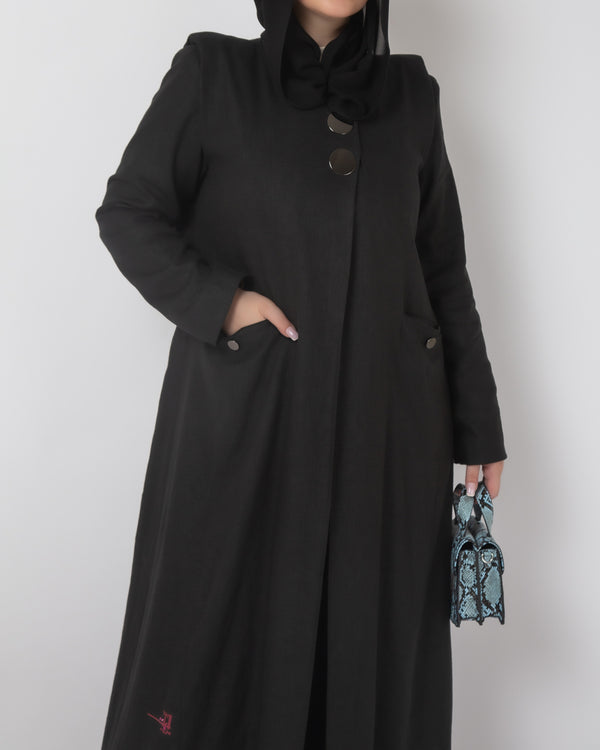 SR-MA25BCO-NCE015-LINEN COAT BUTTONS