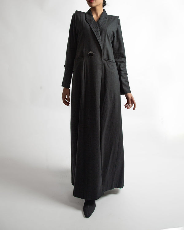 SR-MA25BCO-NCE020-DOTTED LINEN COAT