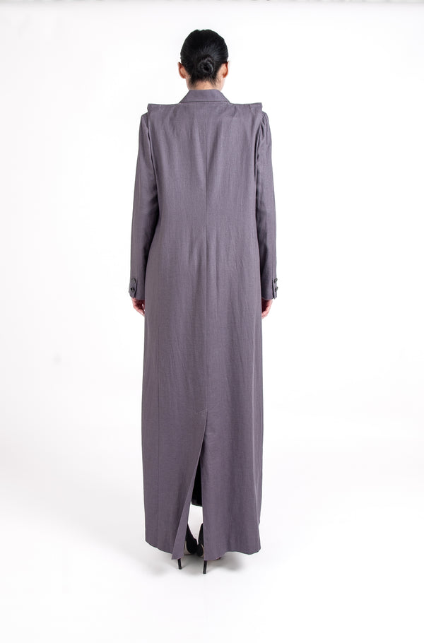 PURPLE LINEN COAT