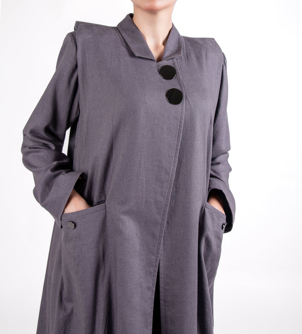 PURPLE LINEN COAT