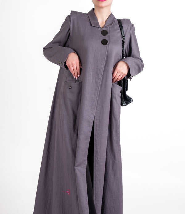 PURPLE LINEN COAT