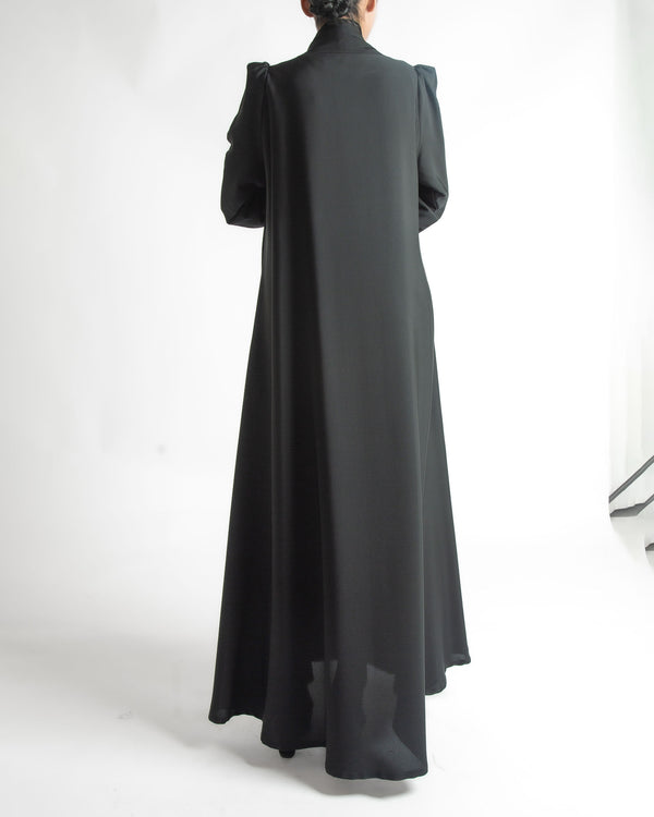 SR-MA24BDA-ESRE017 PLAIN ABAYA IN BUTTONS