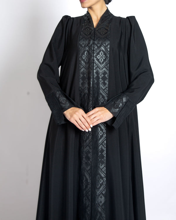 SR-AU23BDA-ESRE098 MONOCHROME BLACK LINEN