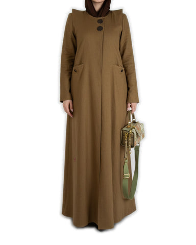 OLIVE LINEN COAT
