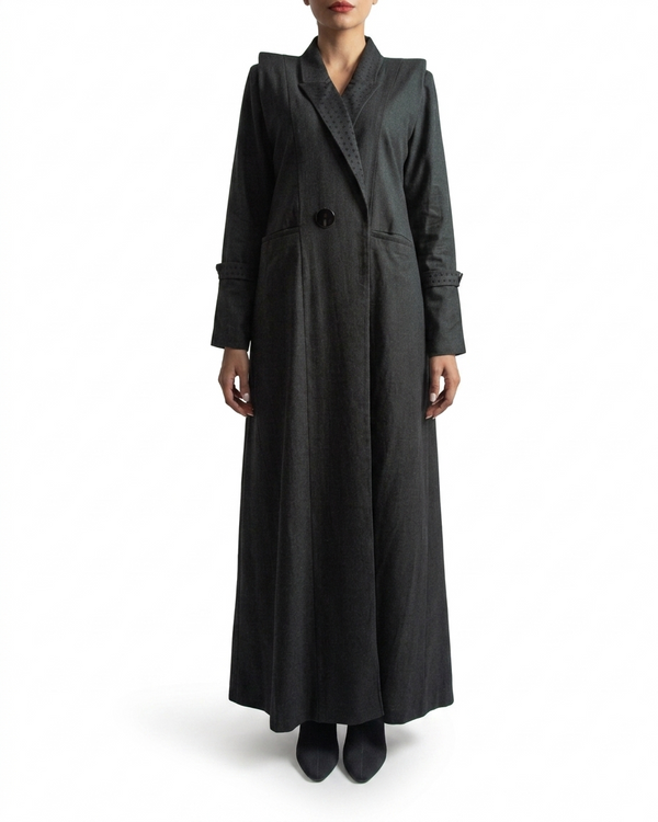 DOTTED LINEN COAT