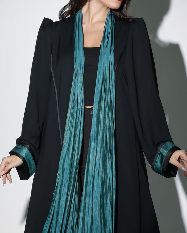 SR-AU22BOP-ESRE106 GREEN SILK SHAWL