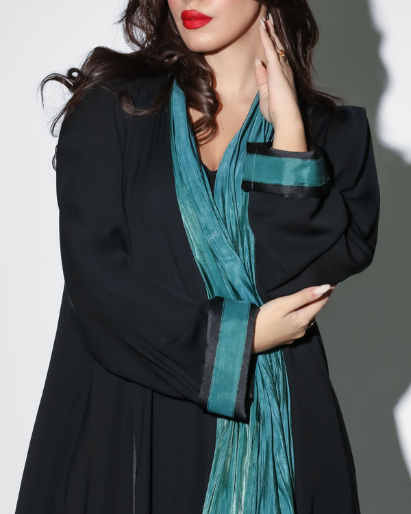 SR-AU22BOP-ESRE106 GREEN SILK SHAWL