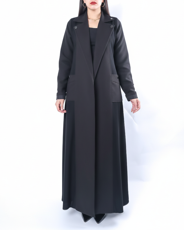 SR-FE24BCO-ESRE035 COLLAR COAT IN SILVER LINGS