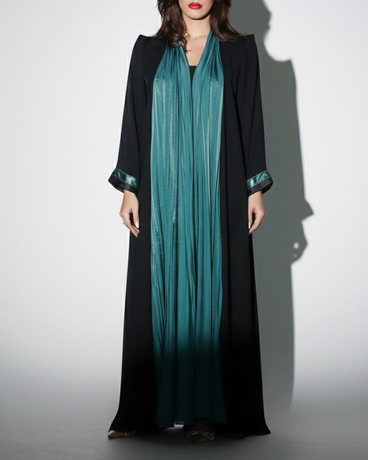 SR-AU22BOP-ESRE106 GREEN SILK SHAWL